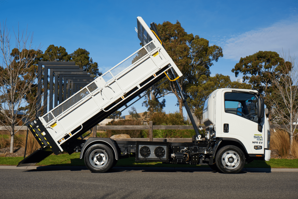 SEA NPR EV (on ISUZU NPR with SEADRIVE® Power System) Hybrid and ZeroEmission Truck and Bus